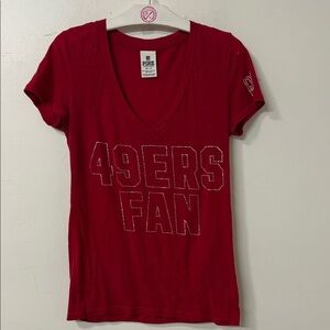 2013 PINK  49ers Fan V-Neck Top